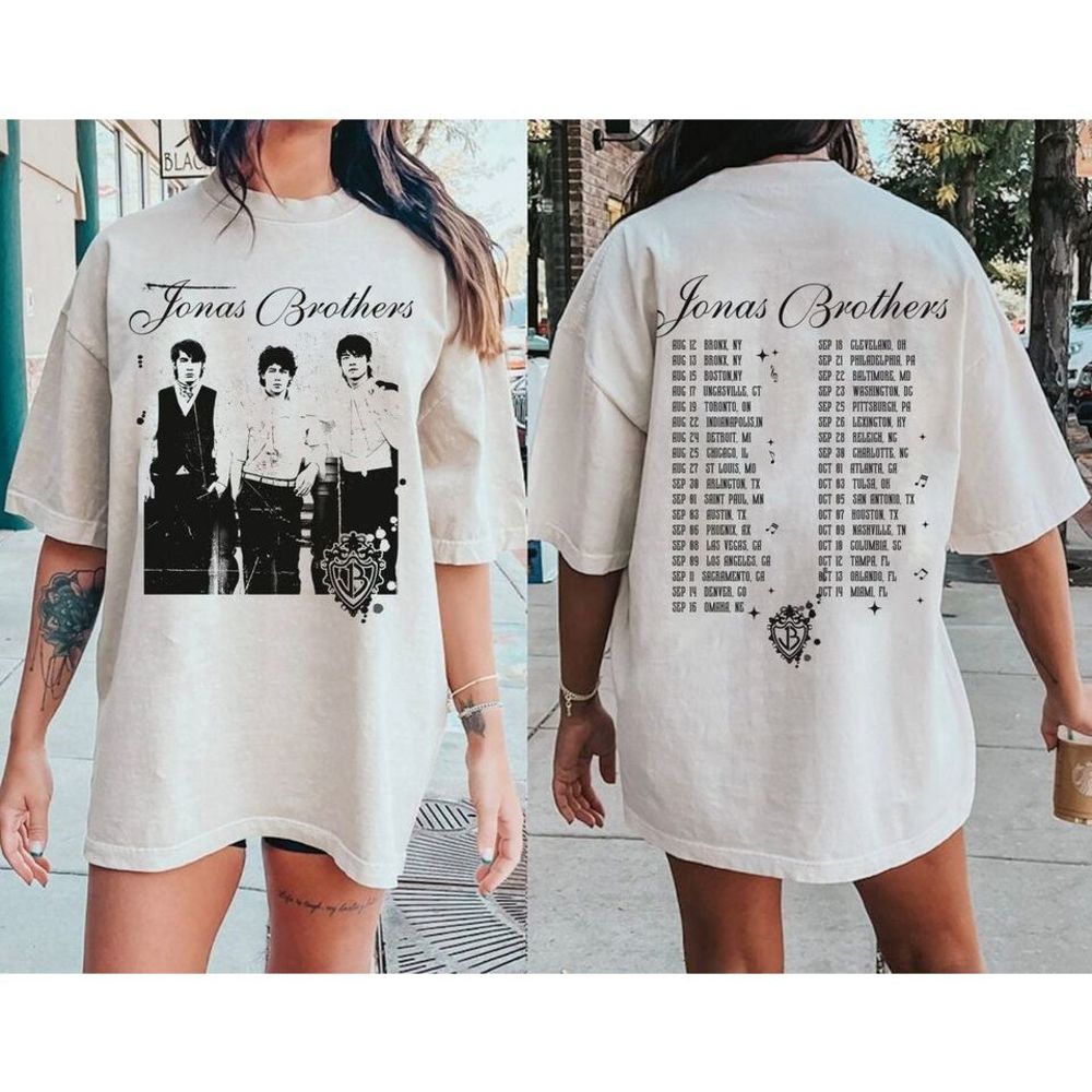 Jonas Brother Shirt Jonas Brothers Five Albums One Night 2 Sided T Shirts